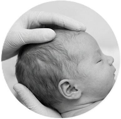 Cranial osteopathic work with newborn babies